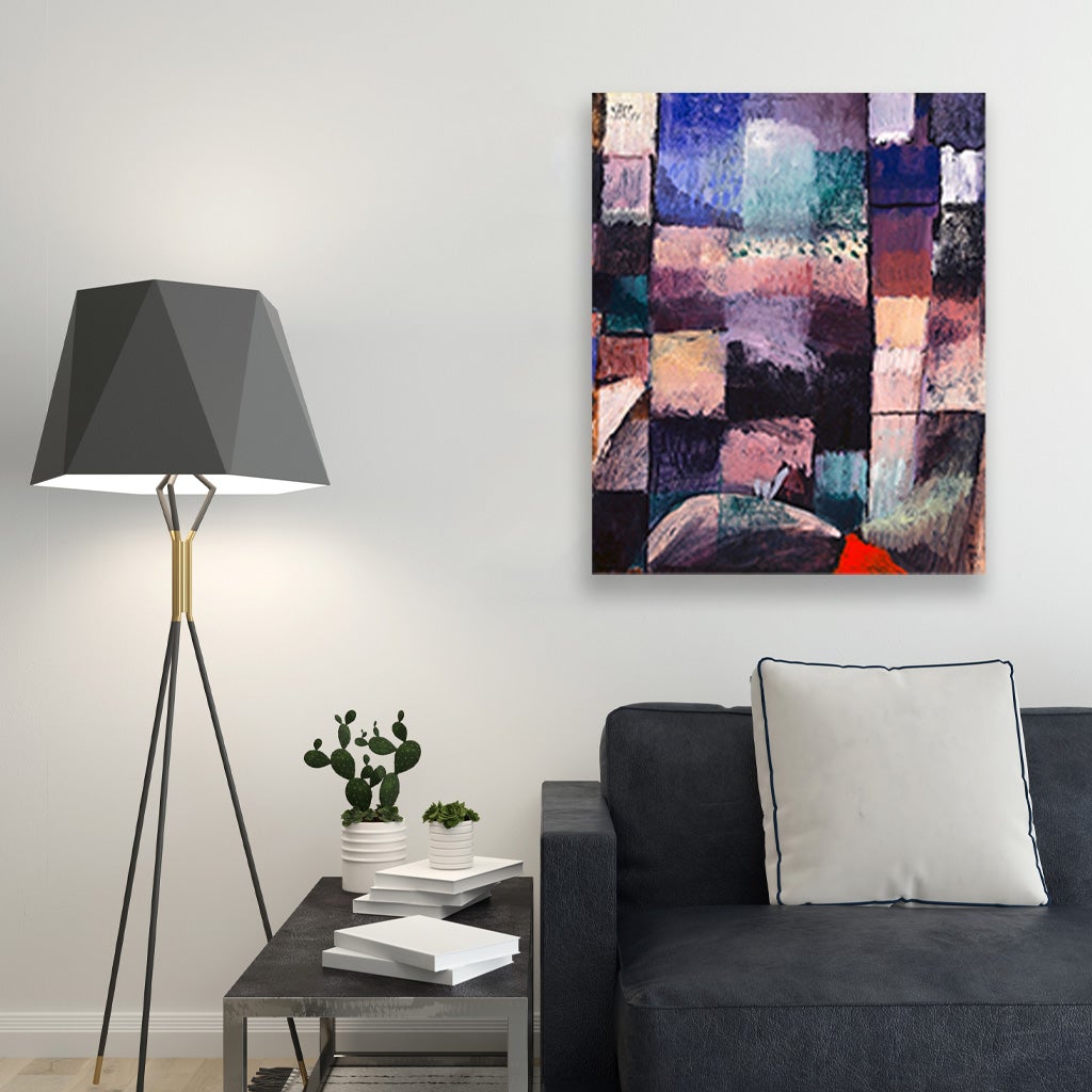 About a motif from Hammamet Painting - Meri Deewar 5 : 6 Vertical Premium Wall Art Canvas by MeriDeewar