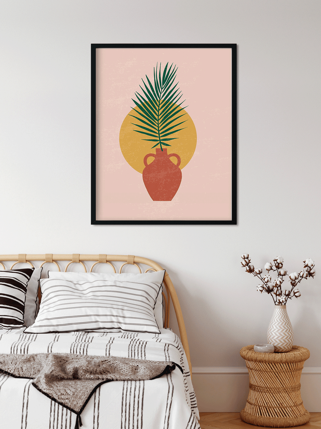 abstract aesthetic bohemian style wall decor Painting 4 :5 Vertical Premium Wall Art Canvas by MeriDeewar