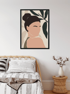 Abstract boho woman face Painting 3 : 4.2 Vertical Premium Wall Art Canvas by MeriDeewar