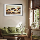 Abstract Brown Flowers Design Printed Wall Painting 4 : 3 Horizontal Premium Wall Art Canvas by MeriDeewar