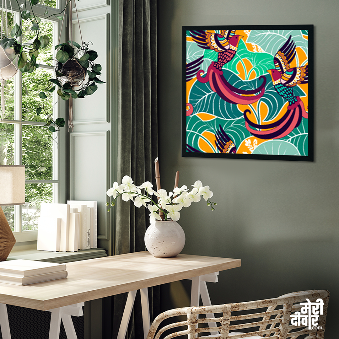 Abstract Colourful Painting 1 : 1 Square Premium Wall Art Canvas by MeriDeewar