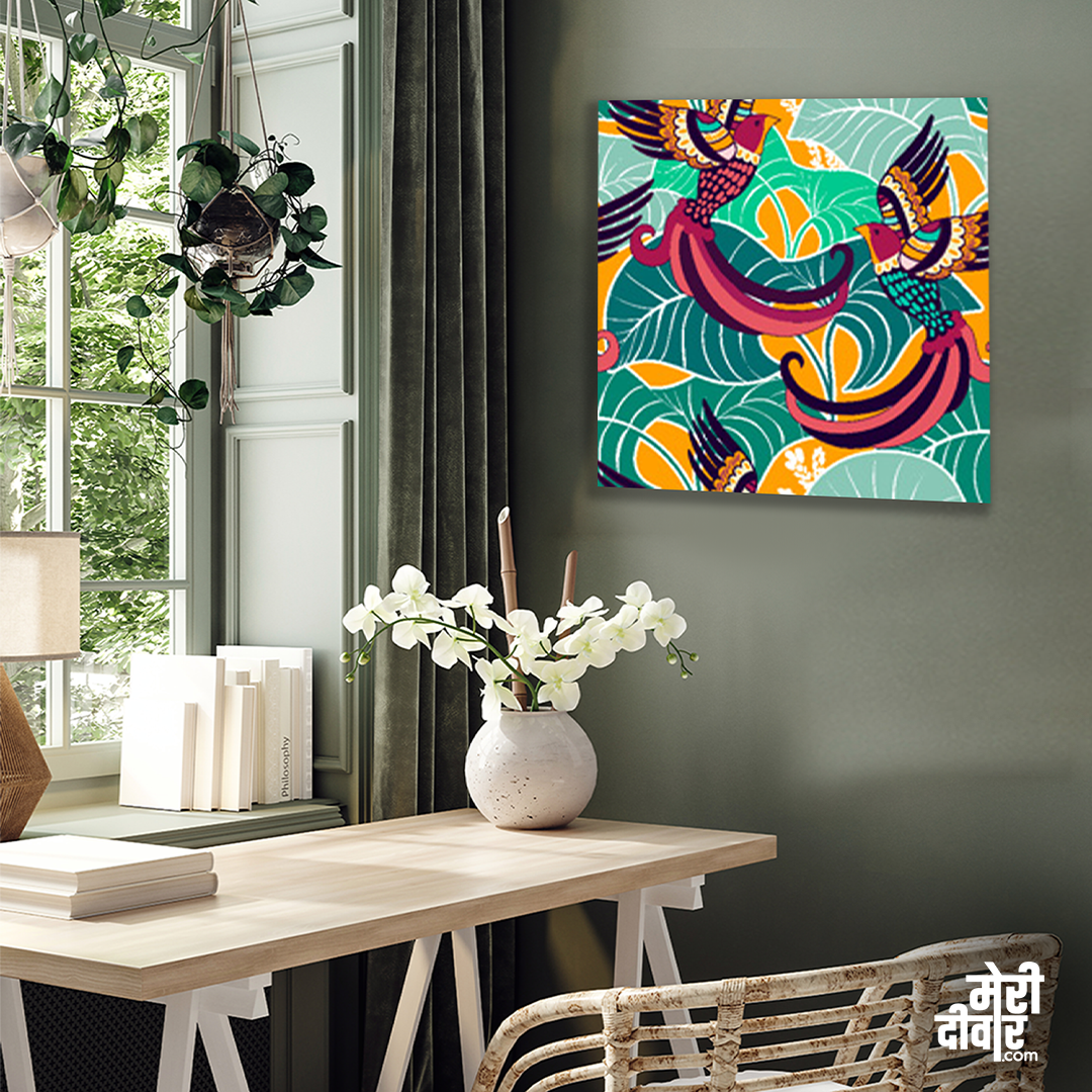 Abstract Colourful Painting 1 : 1 Square Premium Wall Art Canvas by MeriDeewar