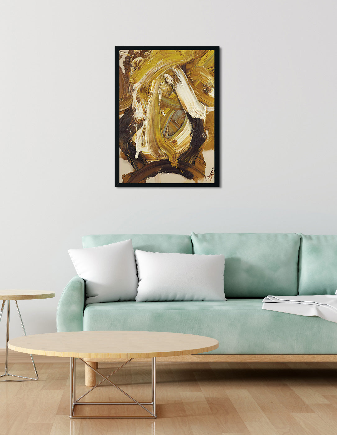 Abstract Composition Painting 2 : 3 Vertical Premium Wall Art Canvas by MeriDeewar