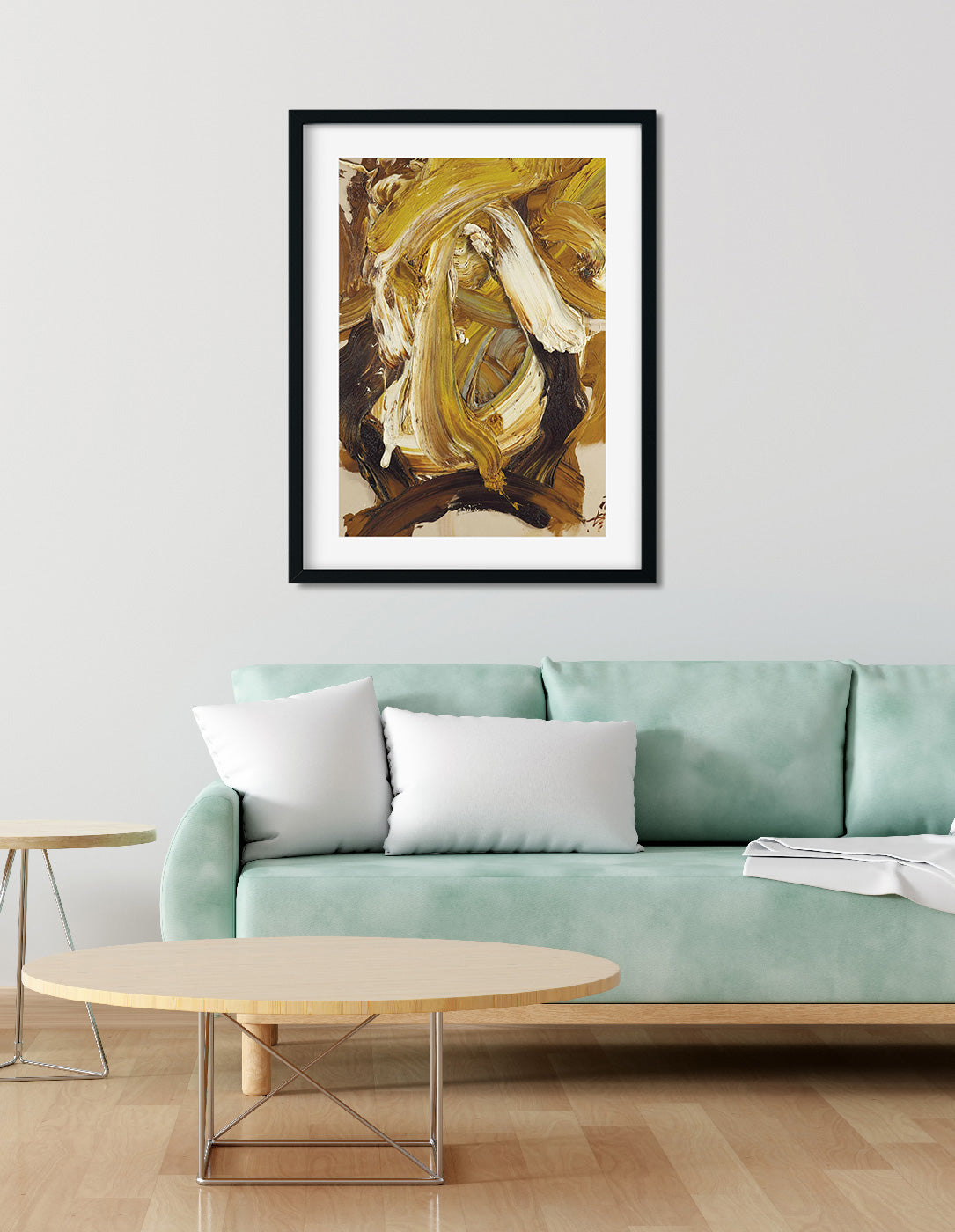 Abstract Composition Painting 2 : 3 Vertical Premium Wall Art Canvas by MeriDeewar