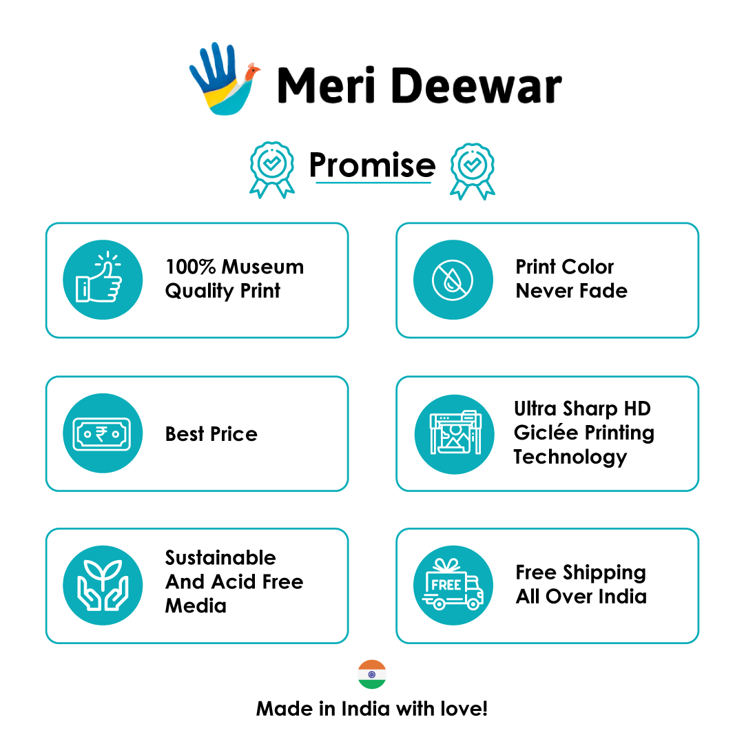 Abstract Minimalist Painting for Living Room – Teal & Navy Geometric Wall Art | Giclée Print 4 :5 Vertical Premium Wall Art Canvas by MeriDeewar
