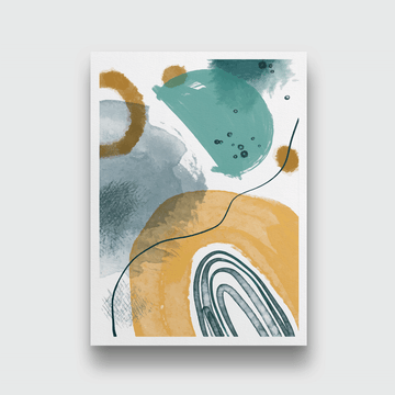 Abstract Hand drawn abstract Painting 4 X 5.5 Vertical Premium Wall Art Canvas by MeriDeewar