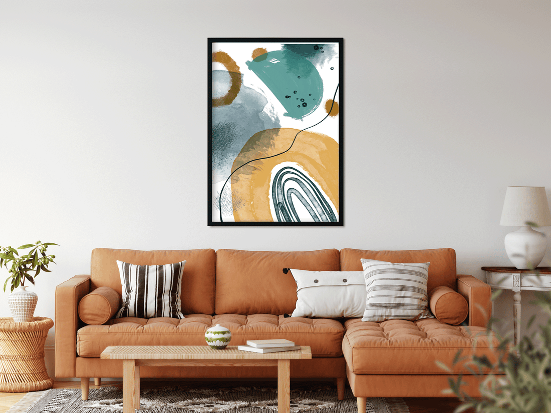 Abstract Hand drawn abstract Painting 4 X 5.5 Vertical Premium Wall Art Canvas by MeriDeewar