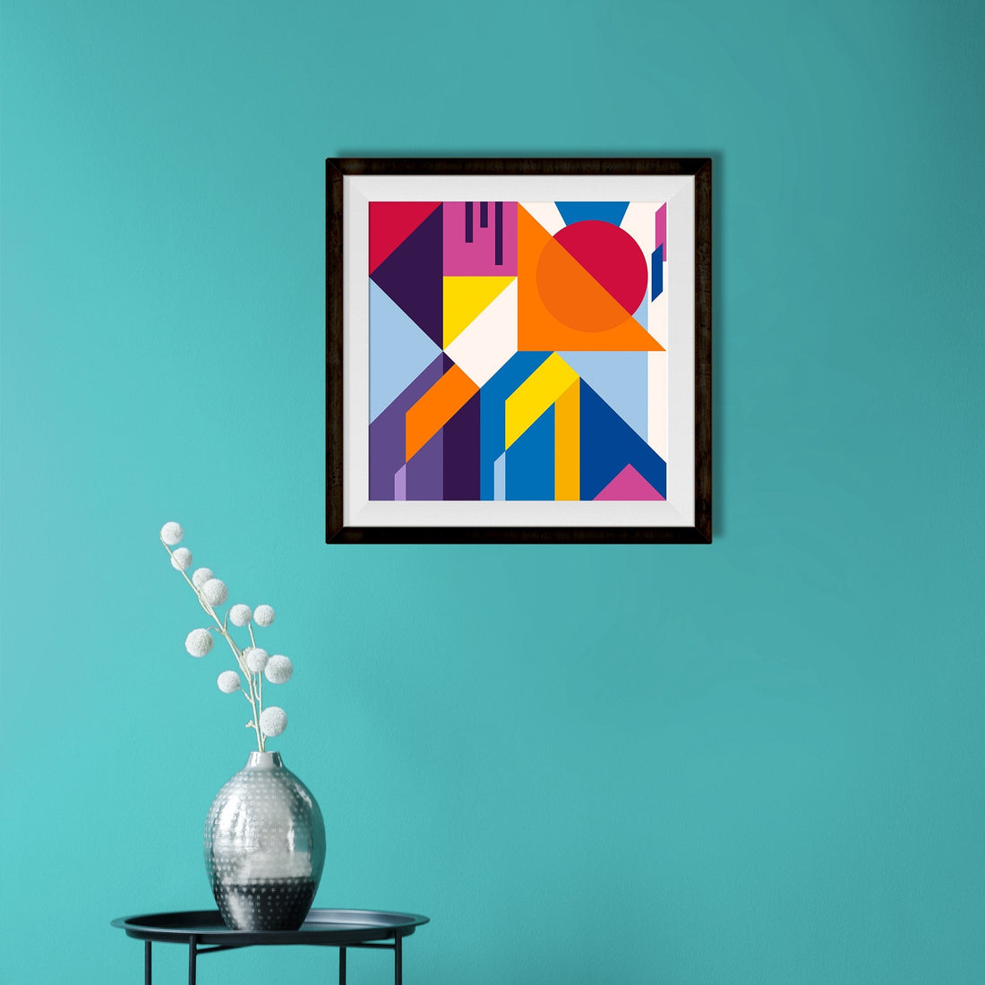 Abstract l 1 : 1 Square Premium Wall Art Canvas by MeriDeewar