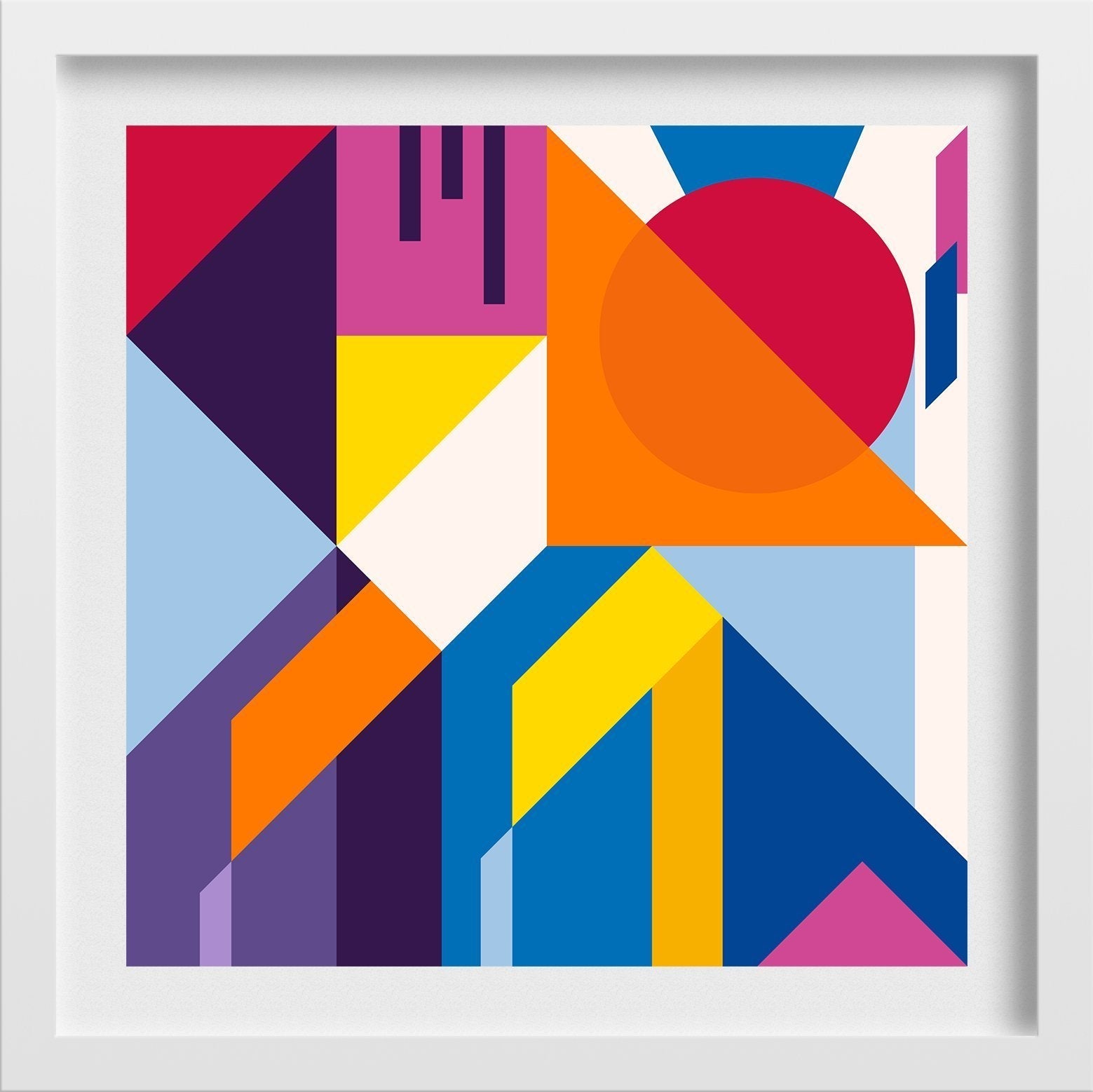 Abstract l 1 : 1 Square Premium Wall Art Canvas by MeriDeewar