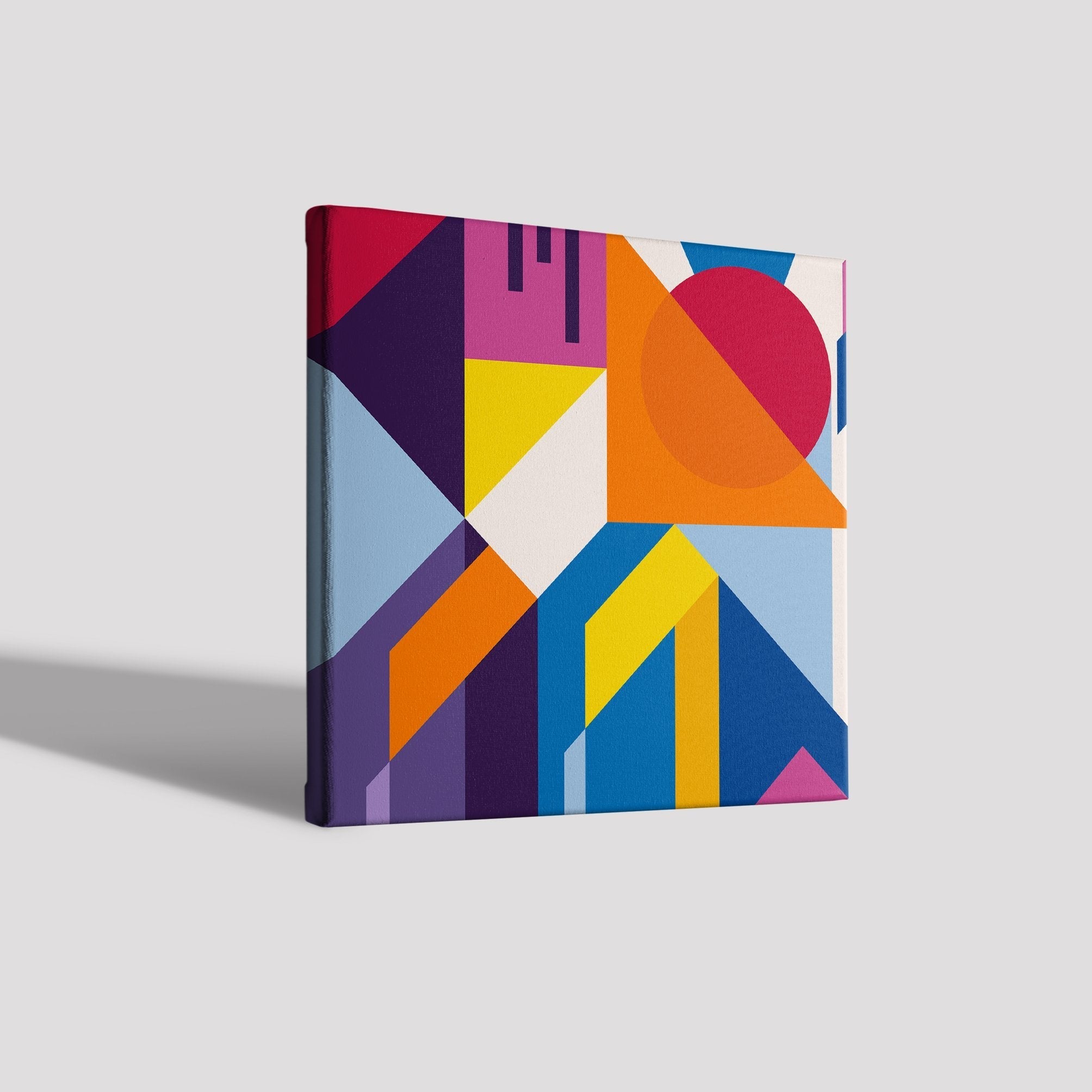 Abstract l 1 : 1 Square Premium Wall Art Canvas by MeriDeewar