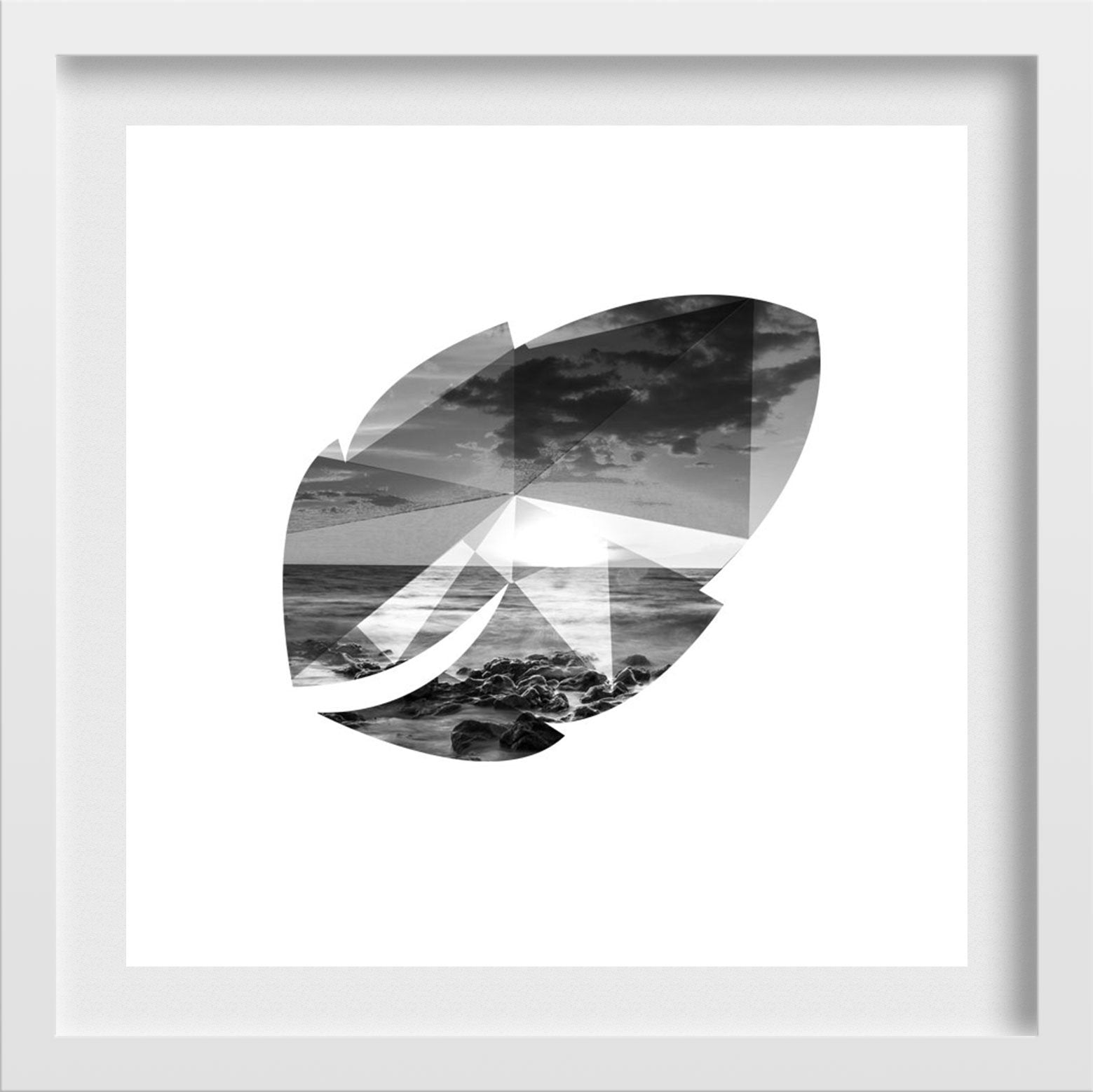 Abstract Leaf 1 : 1 Square Premium Wall Art Canvas by MeriDeewar