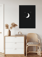 Abstract moon Painting 3 : 4 Vertical Premium Wall Art Canvas by MeriDeewar
