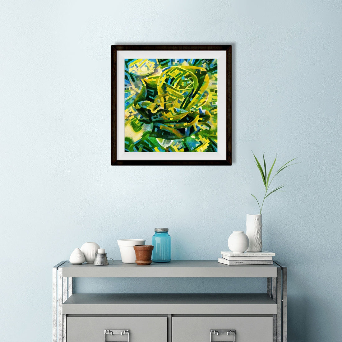 Abstract painting 1 : 1 Square Premium Wall Art Canvas by MeriDeewar
