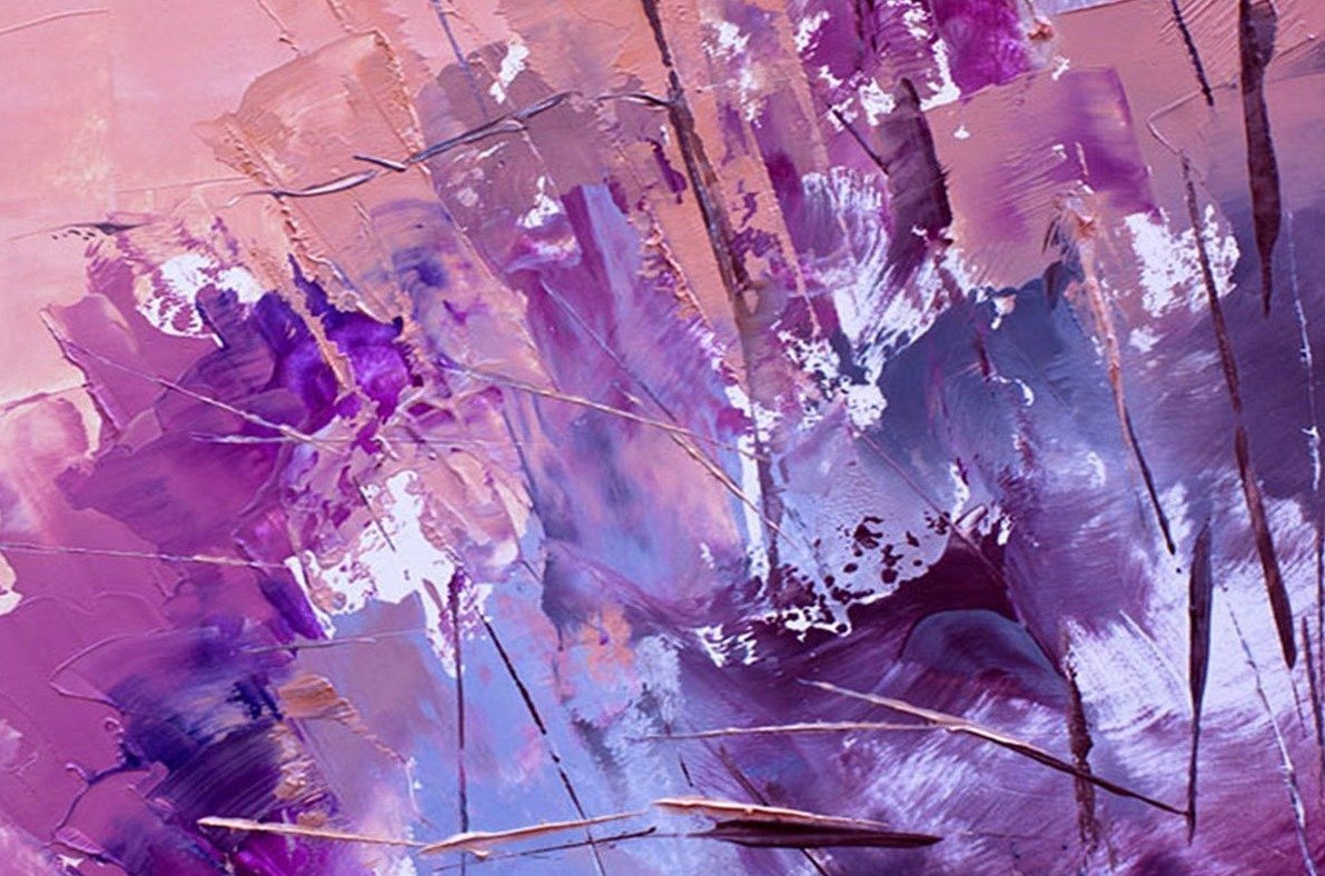 Abstract Painting Purple 3 : 2 Horizontal Premium Wall Art Canvas by MeriDeewar