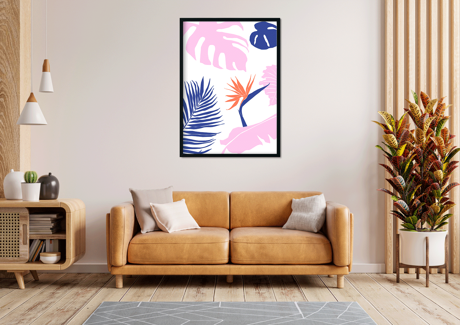 Abstract plants Art Print Painting 3 : 4.2 Vertical Premium Wall Art Canvas by MeriDeewar