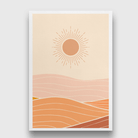 Abstract Sun Landscape Painting 2 : 3 Vertical Premium Wall Art Canvas by MeriDeewar