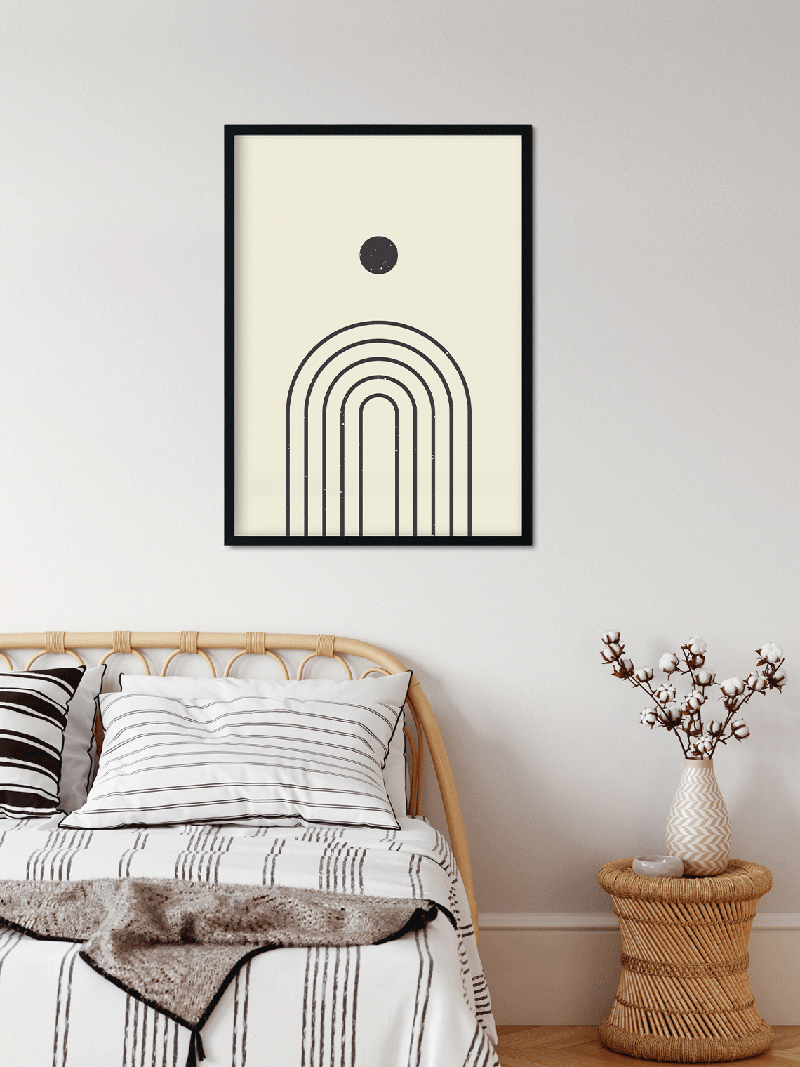 Abstract sunshine like minimalist Painting 4 :5 Vertical Premium Wall Art Canvas by MeriDeewar