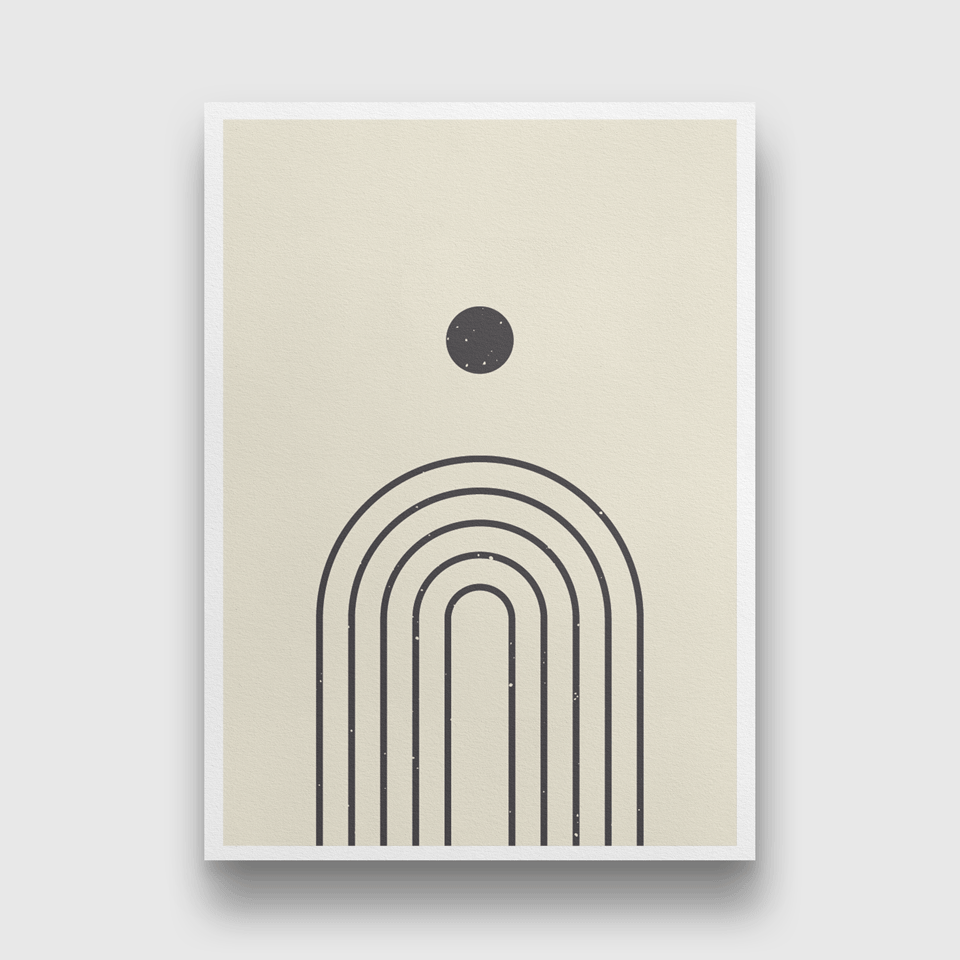 Abstract sunshine like minimalist Painting 4 :5 Vertical Premium Wall Art Canvas by MeriDeewar