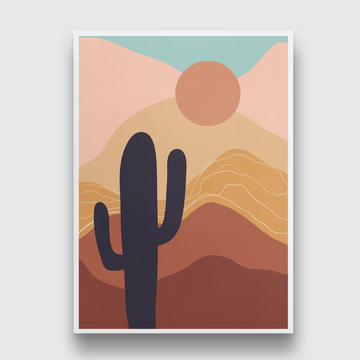 Abstract wall art set with landscape dessert Painting 3 : 4.2 Vertical Premium Wall Art Canvas by MeriDeewar