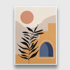 Abstract wall art set with landscape dessert plants Painting 3 : 4.2 Vertical Premium Wall Art Canvas by MeriDeewar