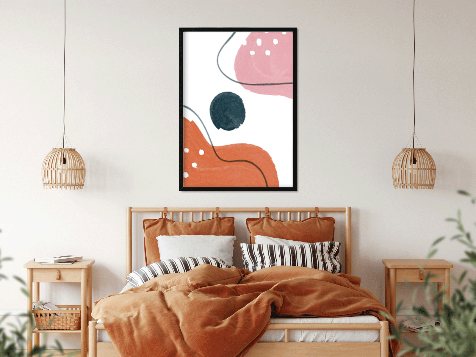 Abstract watercolor shapes cover Painting 3 : 4.2 Vertical Premium Wall Art Canvas by MeriDeewar