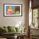 Adi Shankaracharya Painting 3 : 2 Horizontal Premium Wall Art Canvas by MeriDeewar