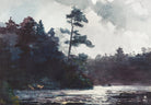Adirondack Lake painting - Meri Deewar 3 : 2 Horizontal Premium Wall Art Canvas by MeriDeewar