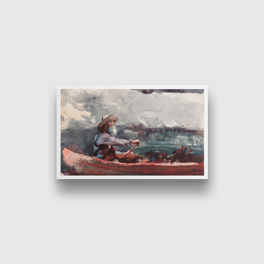 Adirondacks Guide painting - Meri Deewar 3 : 2 Horizontal Premium Wall Art Canvas by MeriDeewar