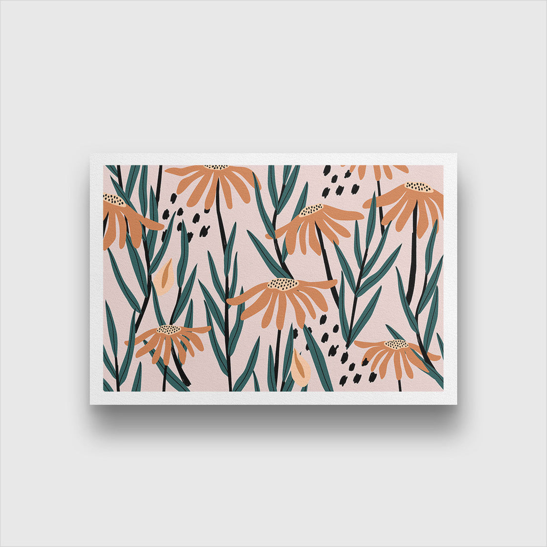 Aesthetic Vintage Pattern Painting 3 : 2 Horizontal Premium Wall Art Canvas by MeriDeewar