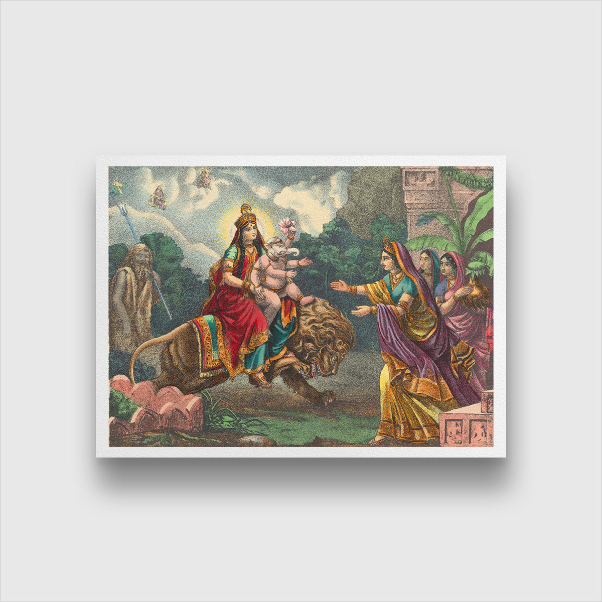 Agamani Painting 3 : 4 Vertical Premium Wall Art Canvas by MeriDeewar