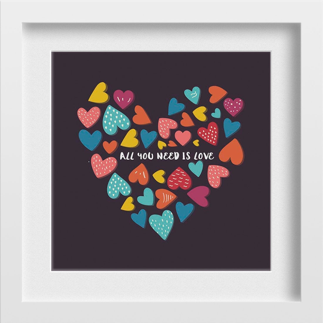 All you need is love _ Art 1 : 1 Square Premium Wall Art Canvas by MeriDeewar