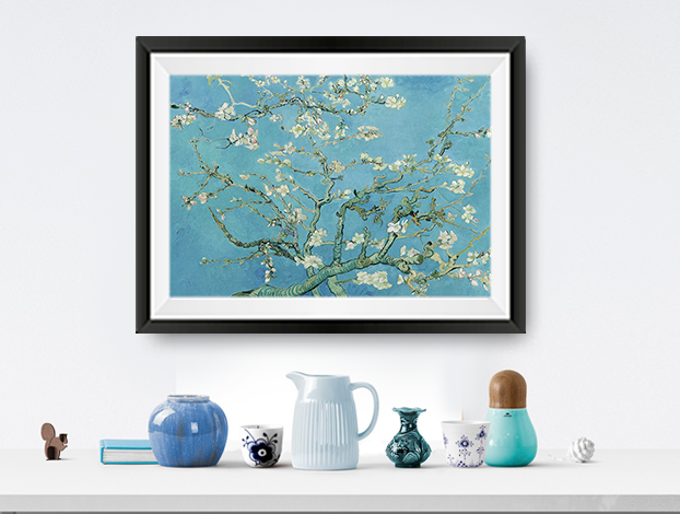 Almond Blossom by Van Gogh Painting-Meri Deewar 5 : 4 Horizontal Premium Wall Art Canvas by MeriDeewar