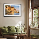 Along the Ghats Mathura Painting 3 : 2 Horizontal Premium Wall Art Canvas by MeriDeewar