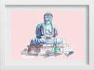 Amida Buddha Illustration Painting-Meri Deewar 3 : 2 Horizontal Premium Wall Art Canvas by MeriDeewar