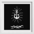 Anchor in Deep Sea 1 : 1 Square Premium Wall Art Canvas by MeriDeewar
