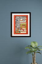 Andhrayaki-Ragini--Folio-from-a-ragamala-series Painting-Meri Deewar 3 : 4 Vertical Premium Wall Art Canvas by MeriDeewar