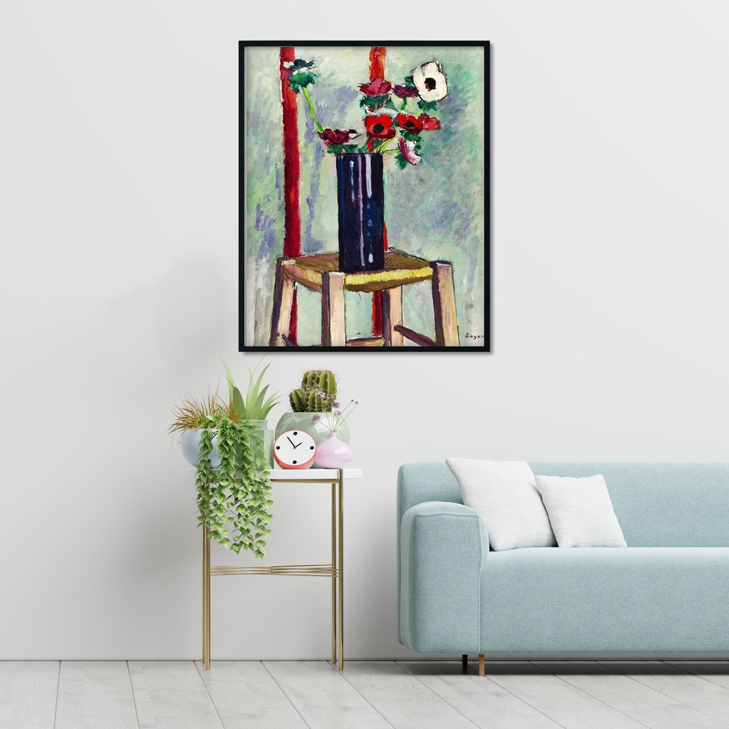 Anemones Reijer Stolk Painting - Meri Deewar 4 : 3 Horizontal Premium Wall Art Canvas by MeriDeewar