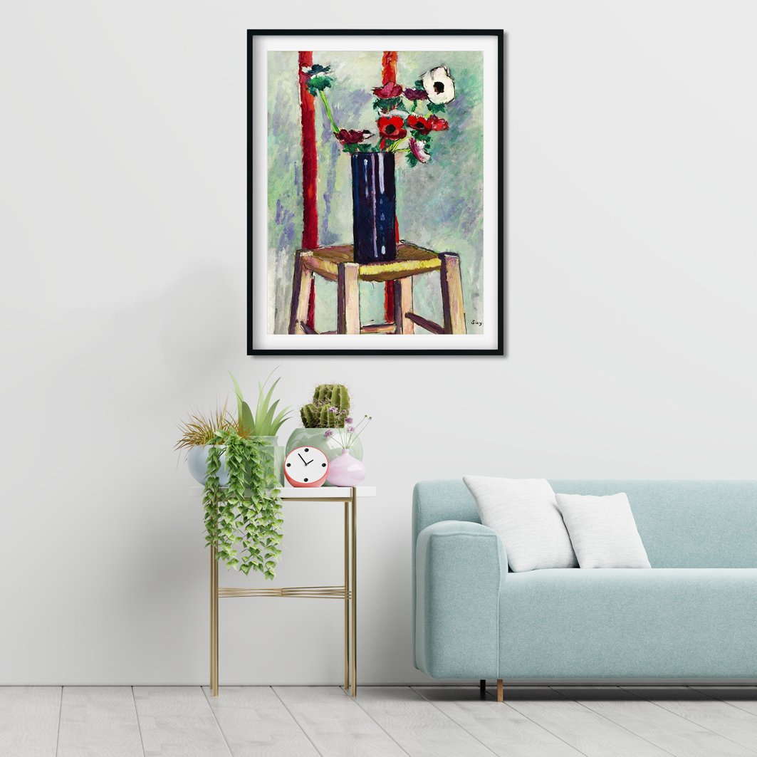 Anemones Reijer Stolk Painting - Meri Deewar 4 : 3 Horizontal Premium Wall Art Canvas by MeriDeewar