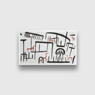 Animals in an Enclosure painting - Meri Deewar 2 : 1 Horizontal Premium Wall Art Canvas by MeriDeewar