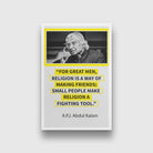 APJ Abdul Kalam 2 : 3 Vertical Premium Wall Art Canvas by MeriDeewar