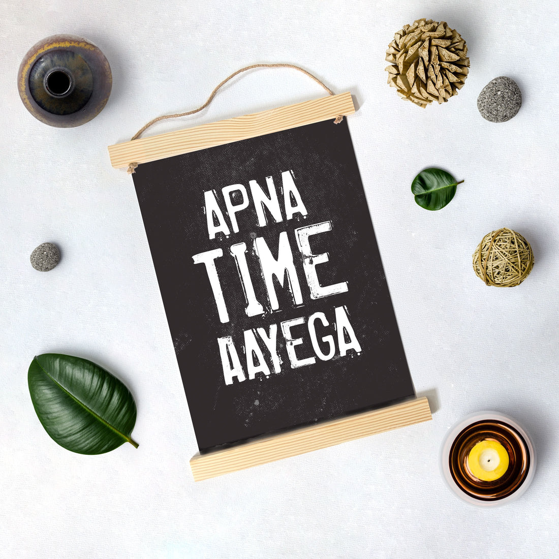 Apna time Aayega Poster Canvas Hanging Canvas Premium Wall Art Canvas by MeriDeewar