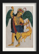 Apsara with pet deer Painting - Meri Deewar 2 : 3 Vertical Premium Wall Art Canvas by MeriDeewar