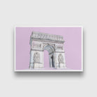 Arc-de-Triomphe2 Illustration Painting-Meri Deewar 3 : 2 Horizontal Premium Wall Art Canvas by MeriDeewar