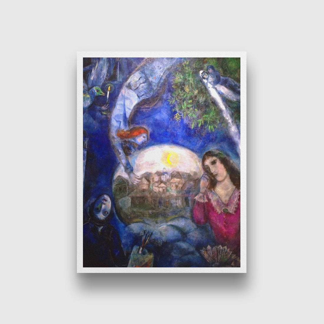 Around her Painting - Meri Deewar 3 : 4 Vertical Premium Wall Art Canvas by MeriDeewar