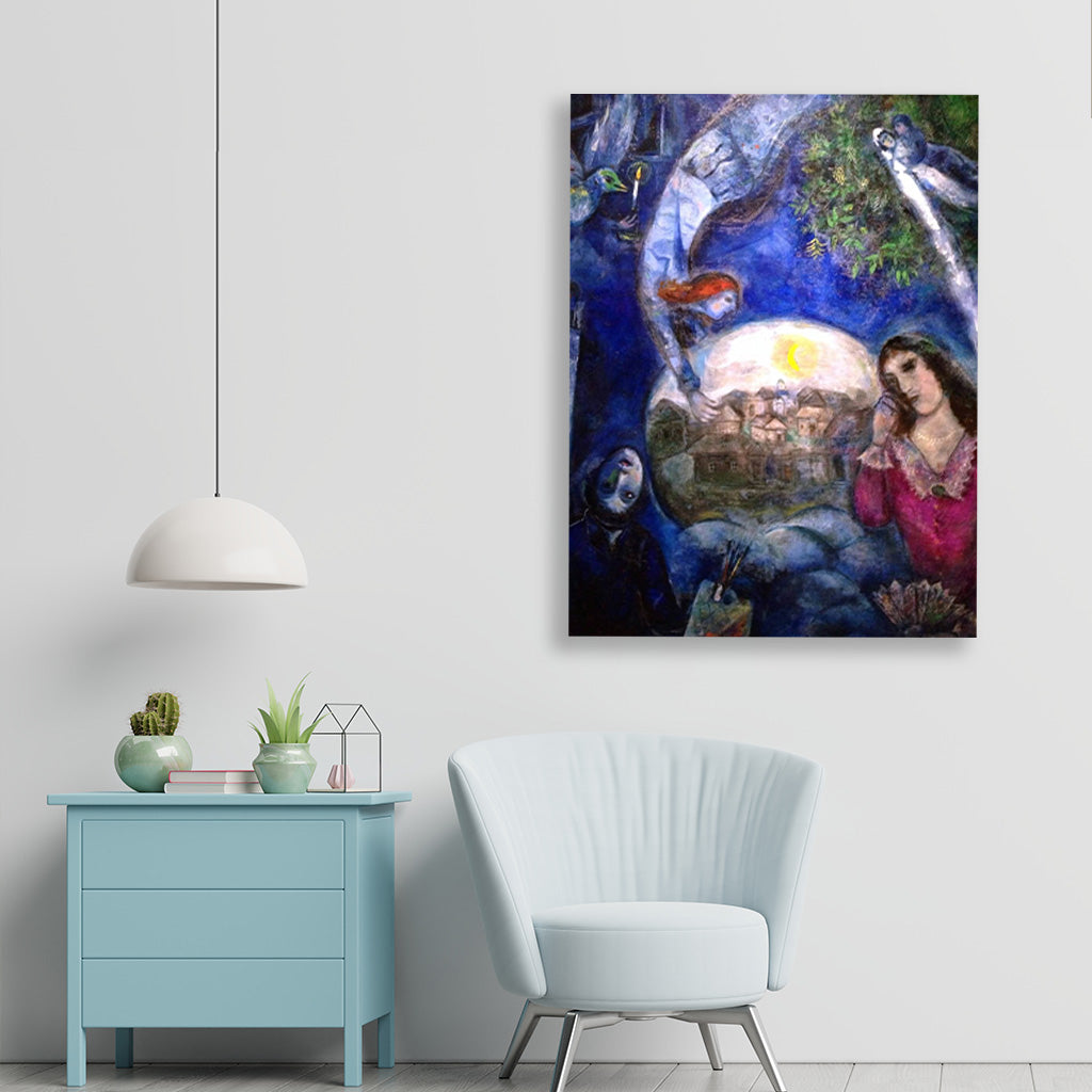 Around her Painting - Meri Deewar 3 : 4 Vertical Premium Wall Art Canvas by MeriDeewar