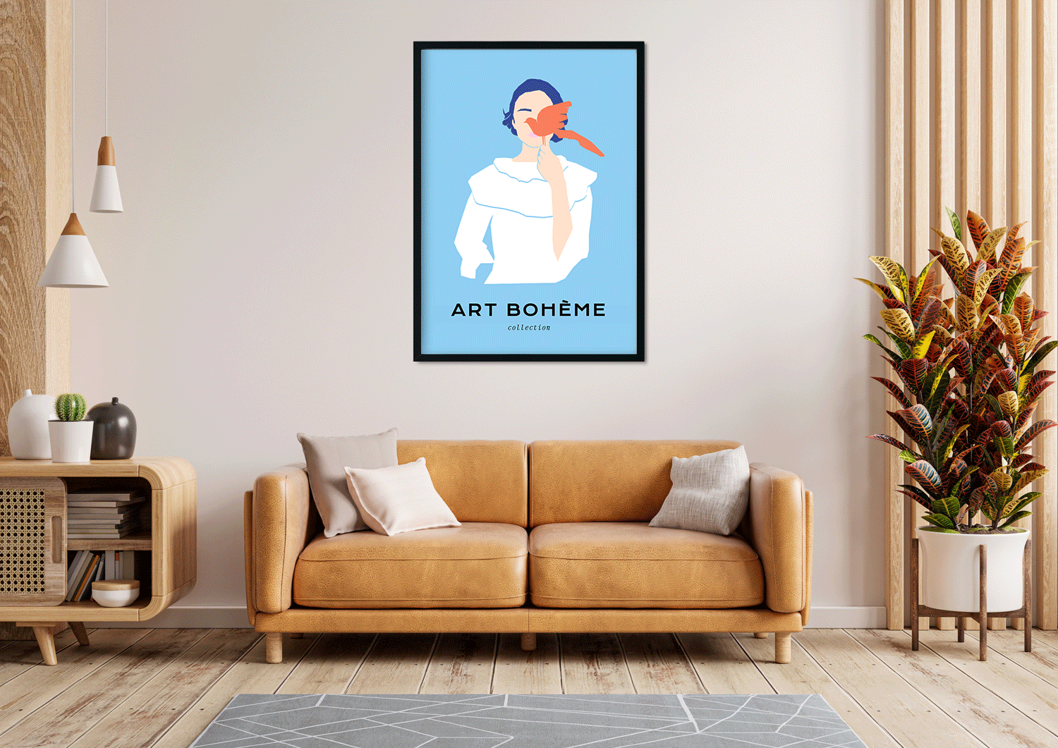 Art Boheme Painting 3 : 4.2 Vertical Premium Wall Art Canvas by MeriDeewar