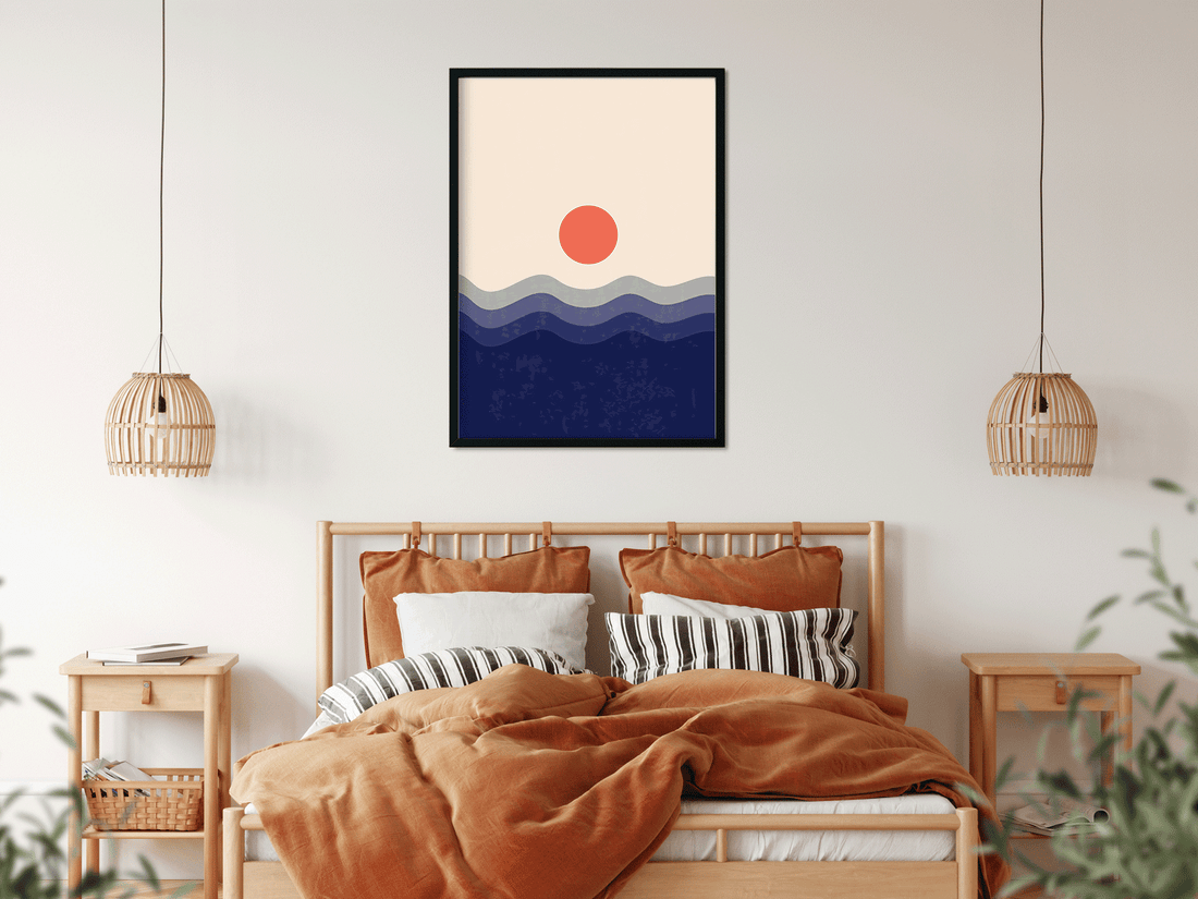 Art landscapesset modern Painting 4 X 5.5 Vertical Premium Wall Art Canvas by MeriDeewar
