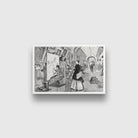 Art Students and Copyists in the Louvre Gallery Paris painting - Meri Deewar 3 : 2 Horizontal Premium Wall Art Canvas by MeriDeewar