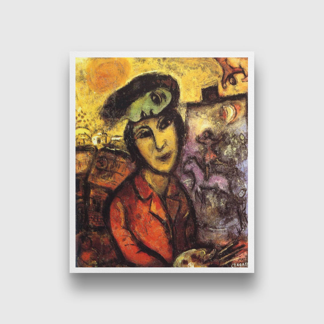 Artist at his easel Painting - Meri Deewar 5 : 6 Vertical Premium Wall Art Canvas by MeriDeewar
