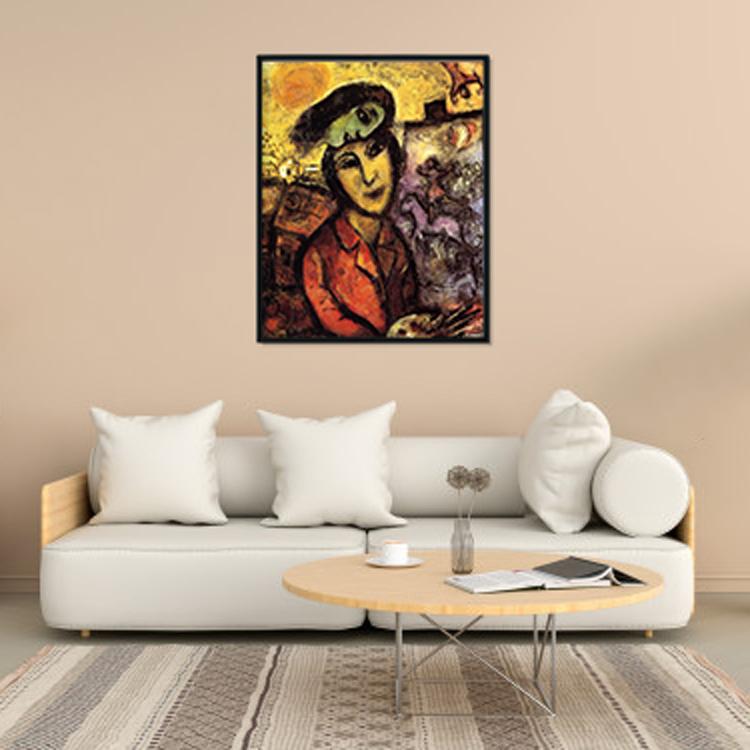 Artist at his easel Painting - Meri Deewar 5 : 6 Vertical Premium Wall Art Canvas by MeriDeewar